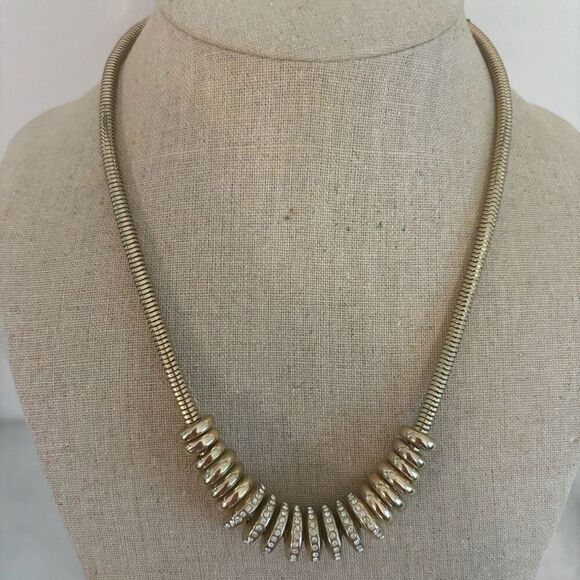 NWT Vintage Avon Forever Selected By Paula Abdul Statement Necklace Gold-tone OS - Picture 1 of 8